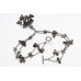 Necklace 925 Sterling Silver beads brown smoky quartz stone P 347